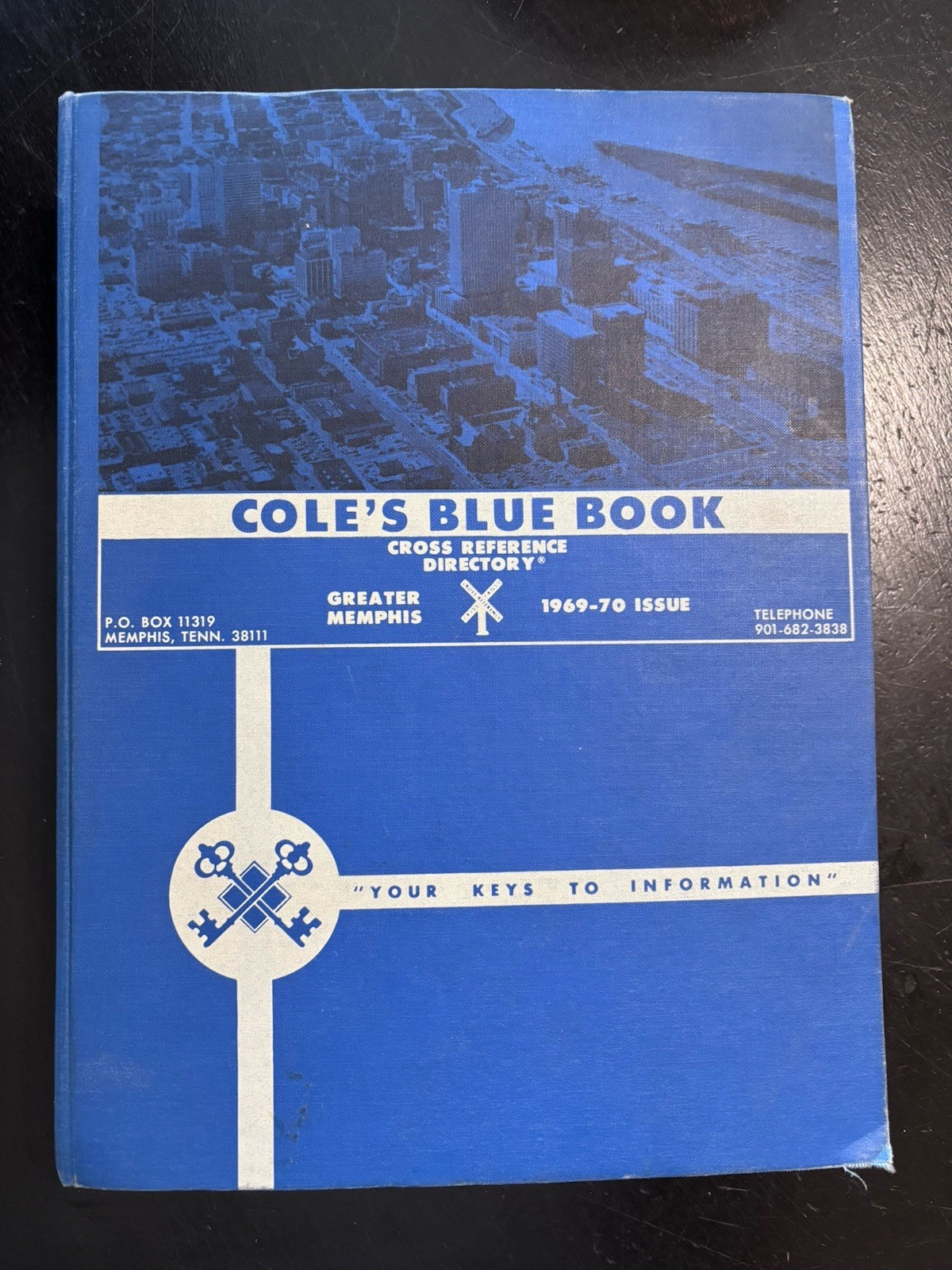 1969-70 COLE'S BLUE BOOK for MEMPHIS, TN. AREA CITY DIRECTORY STREETS TELEPHONE
