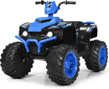 Kids ATV, 12V Battery Powered Electric Vehicle W/Led Lights, High Low Speed, H