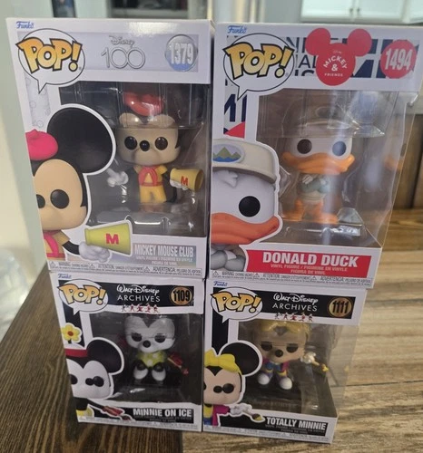 Disney Funko Pop Bulk Lot 4! 2 Minnie Mouse, 1 Mickey Mouse & 1 Donald Duck.