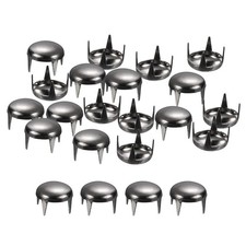 80Pcs Black 8mm Round Dome Rivets for DIY Leather Craft