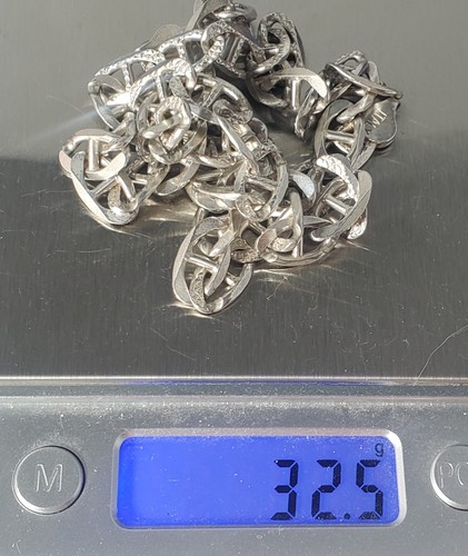 Vintage Sterlingsilber schwere ITALIEN Seefahrer Kette Halskette Lot 21" - Bild 7 von 7