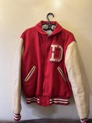 Vintage 1960s Varsity Jacket - Deep Red Wool Letterman Varsity