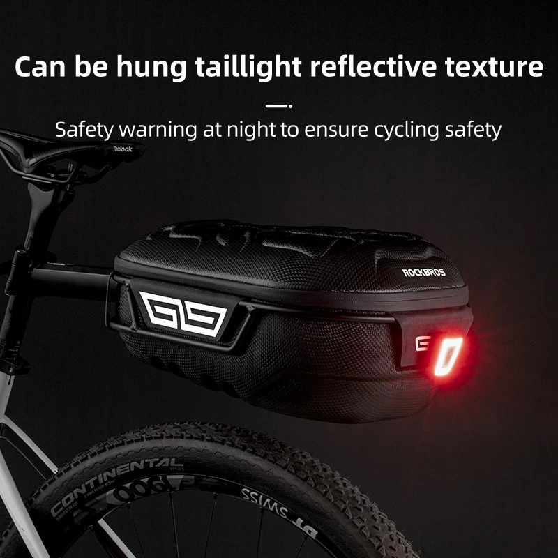 ROCKBROS Bolsa Portabicicletas Trasera 12LHard Shell Impermeable Alforja Sillín Asiento Bolsa Foto 4 de 4