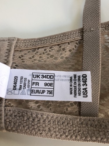 NWT! DKNY Modern Lace Plunge Underwire Bra DK4020 Size: 34DD - Picture 7 of 13