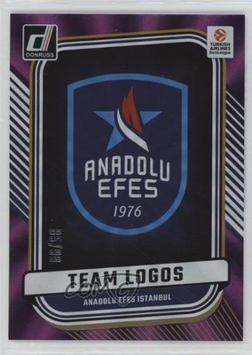2024 Donruss EuroLeague Team Logo Purple Laser 85/99 Anadolu Efes Istanbul 10no