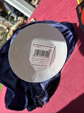 Vintage 17.5” Porcelain Doll In A Blue Dress W/Blue Eyes