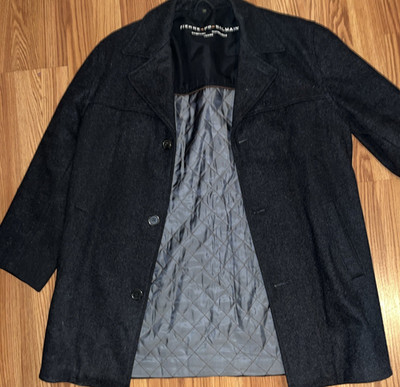 Pierre Balmain Wool Coat Mens Size XL Paris France Luxury Designer Old Money
