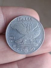 Moneta Da 50 Centesimi Di Lire 1942 Vittorio Emanuele III