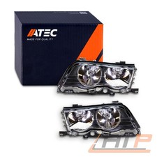 2x SCHEINWERFER H7/H7 SCHWARZ MIT STELLMOTOR LINKS+RECHTS FÜR BMW 3-ER E46 01-05