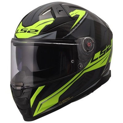 LS2 FF811 Vector II Carbon Savage HV Yellow Black Gr. XL Motorradhelm Carbonhelm