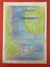 Claude Monet Drawing on paper (Handmade) signed and stamped