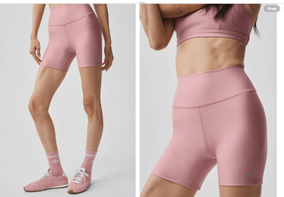 alo yoga AIRLIFT ENERGY SHORT in Vintage Pink, NWT, Small,orig$88