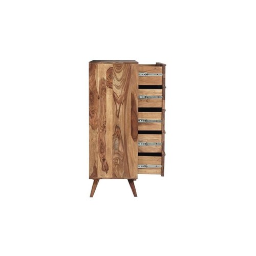 Porter Designs Fusion Solid Sheesham Wood Chest - Light Brown - Picture 3 of 10