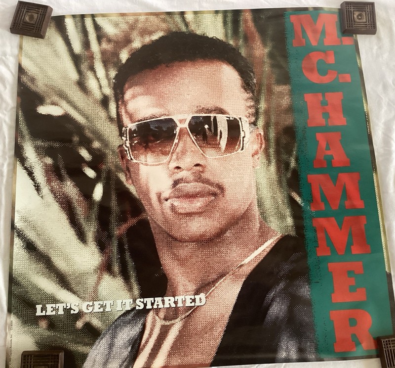 M. C. Hammer Poster Promo 1988 Capital 24” X 24” Let’s Get It Started