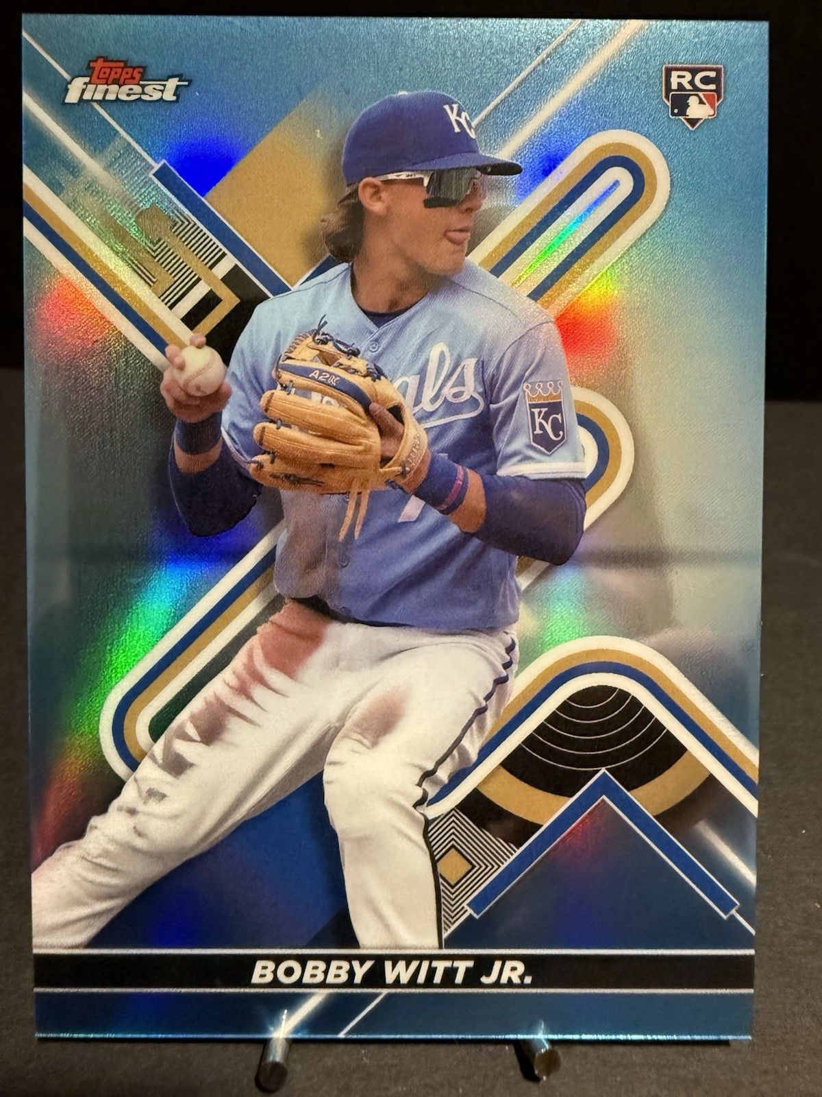 2022 Topps Finest - Bobby Witt Jr. #62 Sky Blue Refractor /300 (RC)