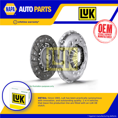 Clutch Kit 2 piece (Cover+Plate) fits OPEL ZAFIRA B 1.7D 07 to 15 240mm LuK New