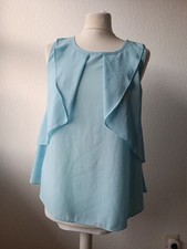 Damen Luftige Bluse Sommer Trägertop Hellbla...