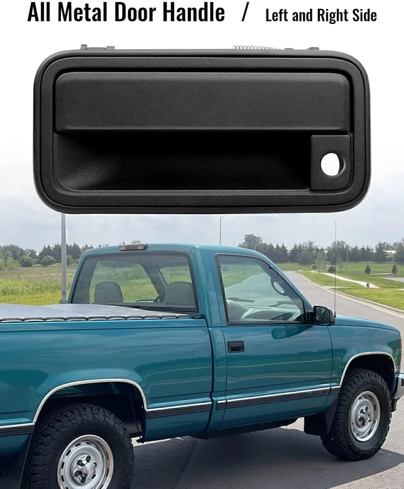Nuevo juego de manijas de puerta metálicas exteriores delanteras para camionetas SUV 95-00 Chevrolet GMC C/K Foto 2 de 4