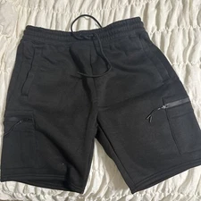 Athletex Men's Fleece Shorts Size Medium Black