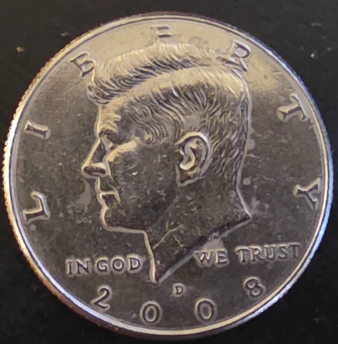 JFK HALF DOLLAR - 2008 D - VERY LOW MINTAGE - NIFC - UNC - FREE SHIPPING