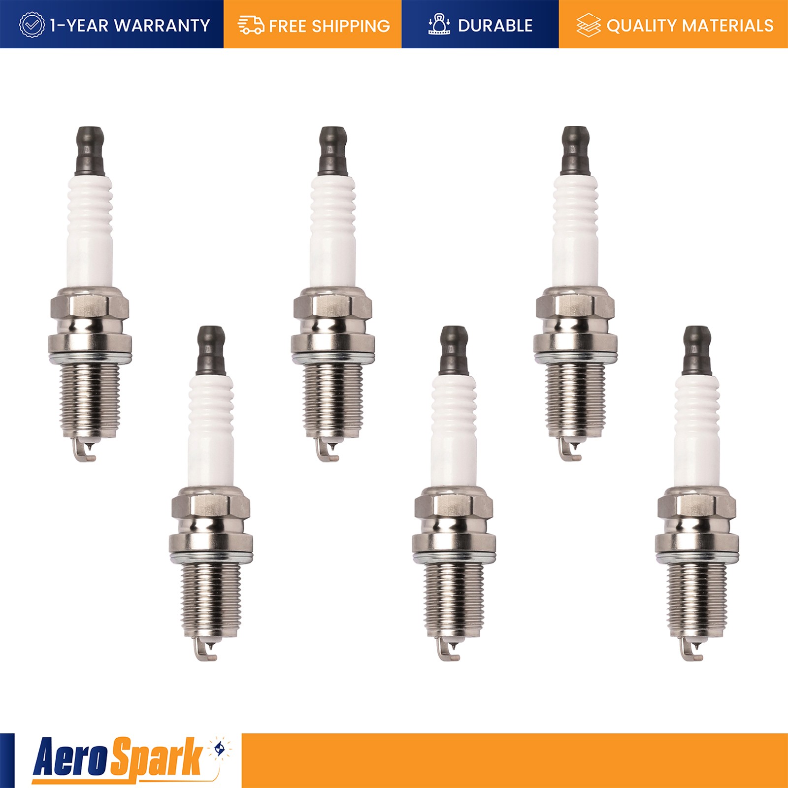 6PCS Iridium Spark Plugs for Acura Chevrolet Nissan Subaru Suzuki 6741 IFR6E11