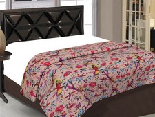 kantha quilt handmade size twin queen king bl...