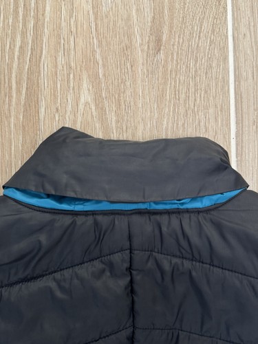 Oakley Puffer Vest Womens XL Black Blue Full Zip Hooded Performance - Picture 16 of 17