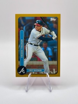 2021 Topps Brooklyn Collection Freddie Freeman Gold 5/50 Jersey # Match #21