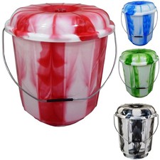 VPL Double Colour Bucket With Lids & Handle Storage Cleaning Garden Colours/Size