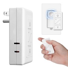 Smart Plug-in Dimmer, Wireless Dimmer Plug with Remote, 2.4GHz Dual Outlets S...