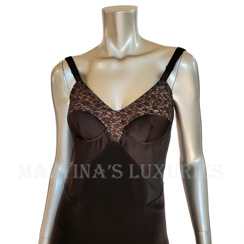 STELLA MCCARTNEY GOWN BLACK LACE BUSTIER TRAIN DRESS $3,500 sz IT 40 US 4 - Picture 5 of 16