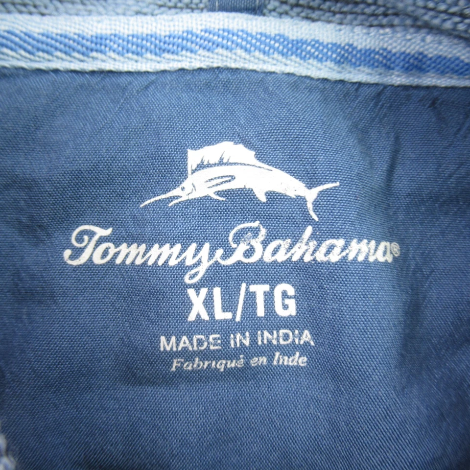 Tommy Bahama Sudadera con Capucha Para Hombres XL Manga Larga Con Capucha Exterior Azul Informal Botón Foto 4 de 4