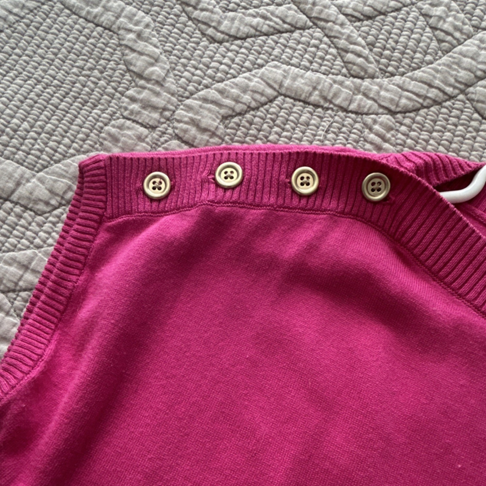 Talbots Knit Pullover Sweater Button Shoulder Pin… - image 3