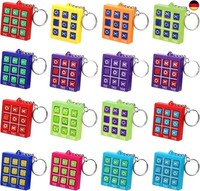 16Stk Tic Tac Toe Spiel SchlüSselanhäNger Kinder, Mini Rucksack S