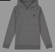 Lyle and ScottLogo Fleece Hoodie Juniors Grey  9/10 Years  Unisex