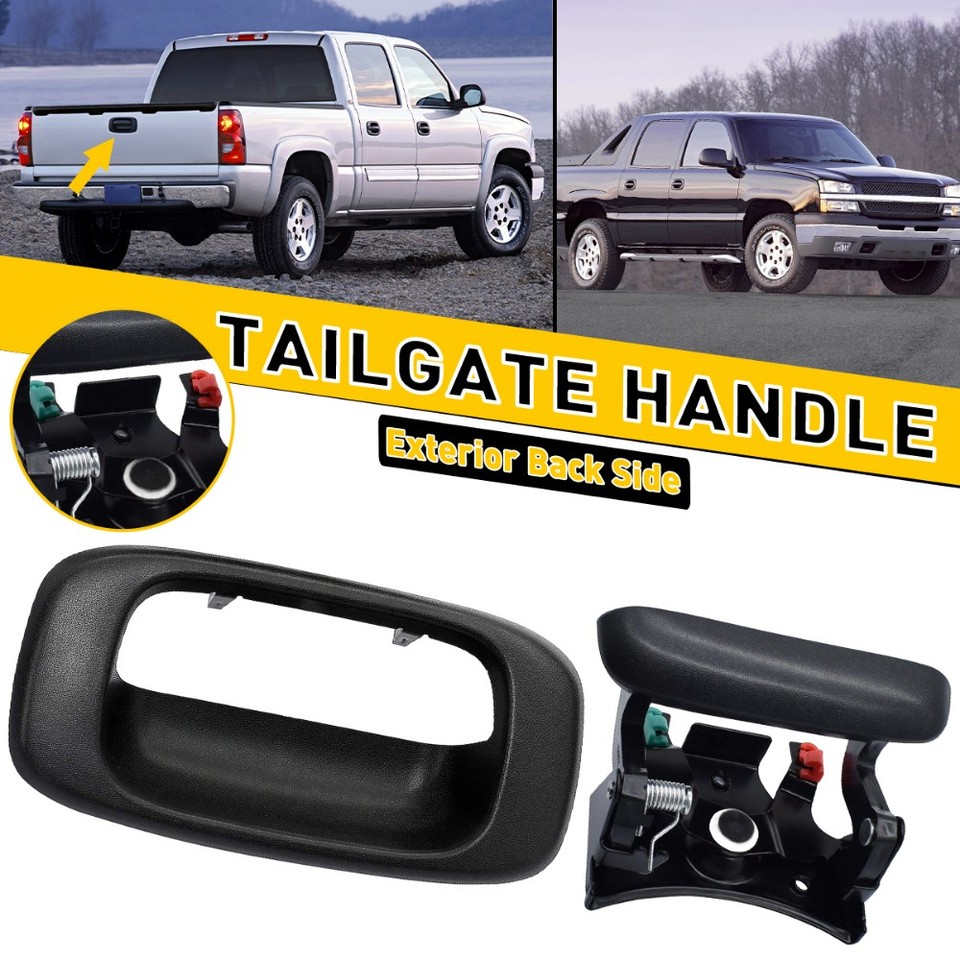 Silverado Tailgate Handle Tailgate Handle With Bezel & Clips For 1999-2007 Chevy Silverado & GMC Sierra GMC Sierra Tailgate Handle Replacement - Foto 9