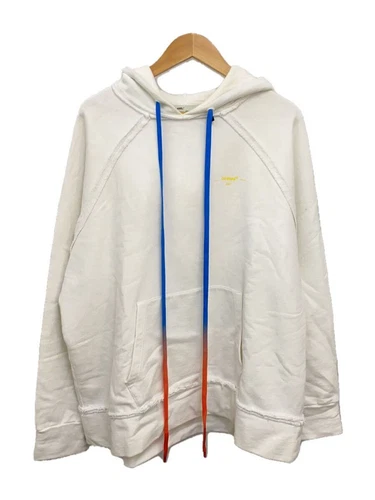 Felpa con cappuccio OFF WHITE S cotone stampa bianca OMBB057F19E30010 usata