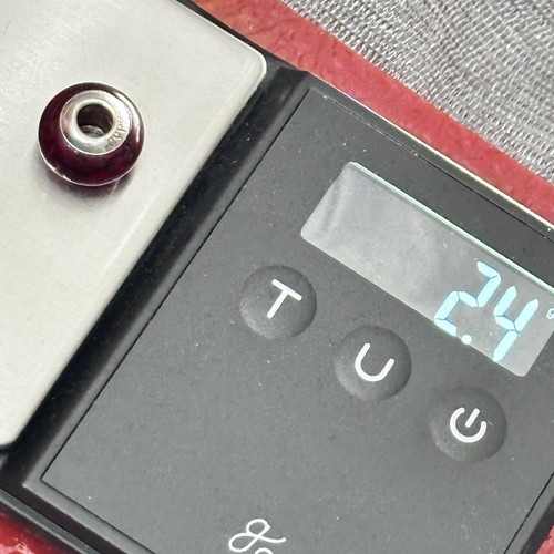 Rote italienische Murano Glas Perlen Charm .925 Sterlingsilber 5505 - Bild 2 von 8
