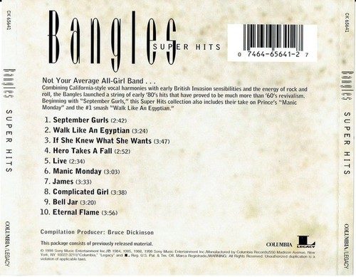 Bangles - Super Hits - (CD, Compilation) (Very Good Plus (VG+)) - Picture 2 of 5