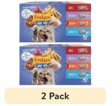 (2pack) Purina Friskies Shreds Gravy Variety Pack, Wet Cat Food, 5.5 oz, 40 Pack