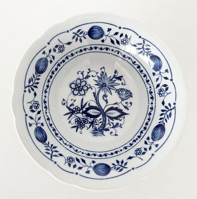 DDR Vintage Triptis Kahla Porzellan Servierschüssel Schale 23,5cm Zwiebelmuster
