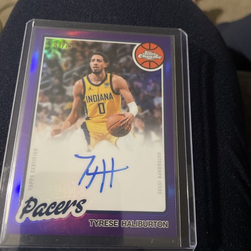 2025-26 Topps Chrome - Autographs Tyrese Haliburton #TCA-TH Purple Refractor /75
