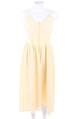 YAS Kleid Midikleid Knöpfe S champagner NEU