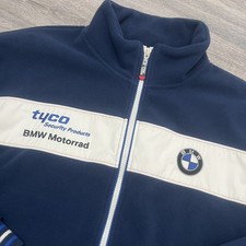 BMW Motorrad Tyco Fleece Jacket Full Zip Motor Racing Outdoor Blue Mens XXL 2XL