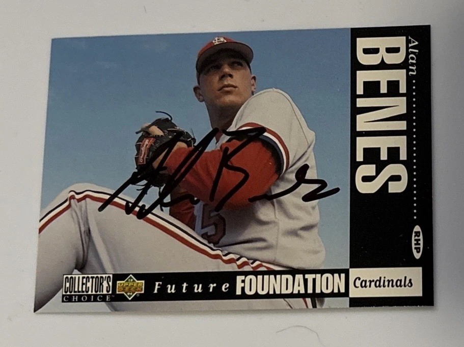 1994 Upper Deck Collector's Choice - Alan Benes #641 (RC) Auto IP Cardinals