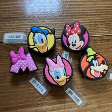  5 NWT Disney Shoe Charms For Crocs Minnie Mouse Goofy Donald Daisy Authentic