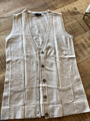 KITARO women Weste Feinstrick beige neu ungetragen