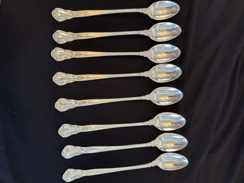 Gorham Chantilly 8 Ice Tea Spoons Sterling Silver 243 Grams Heirloom No Reserve!