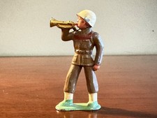Vintage Barclay B215 709 Bugler, Post WWII White Pot Helmet  Near Mint 