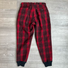 Vtg 50s Woolrich Buffalo Plaid Wool Trousers Hunting Pants Outdoors Size 33X32
